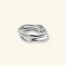 Gold Stacking Ring Minimalist Stainless Steel Band Everyday Wear