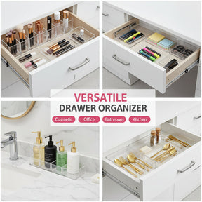 Drawer Organizer Plastic Storage Trays Set Kitchen Office Bathroom