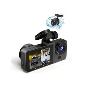 Câmera Veicular Dupla 1080P Gravador de Direção com Monitor de Estacionamento
