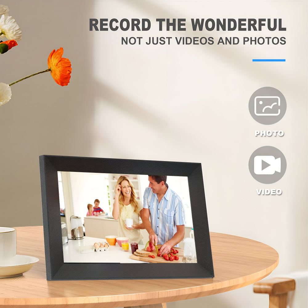Porta-Retrato Digital WiFi com Tela Touchscreen HD de Mesa ou Parede