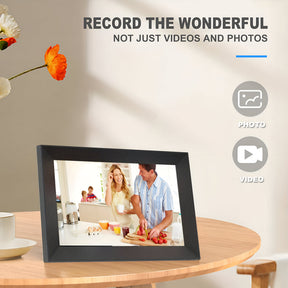 Porta-Retrato Digital WiFi com Tela Touchscreen HD de Mesa ou Parede