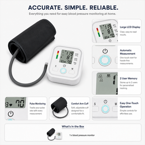 Monitor Digital de Pressão Arterial de Pulso para Uso Doméstico com Visor Grande