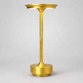 Luminária de Mesa Metálica Sem Fio com Intensidade Regulável e Design Moderno