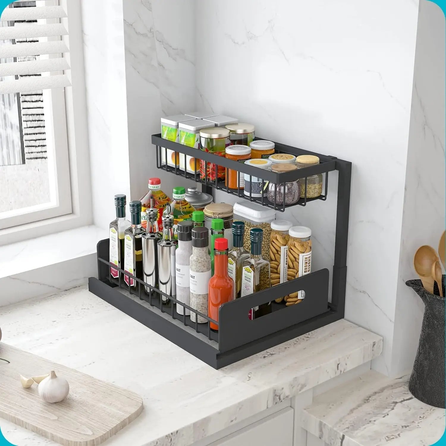 2 Tier Slide Out Under Sink Organizer