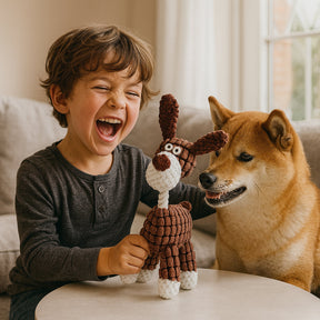 Brinquedo para cachorro corda animal com apito