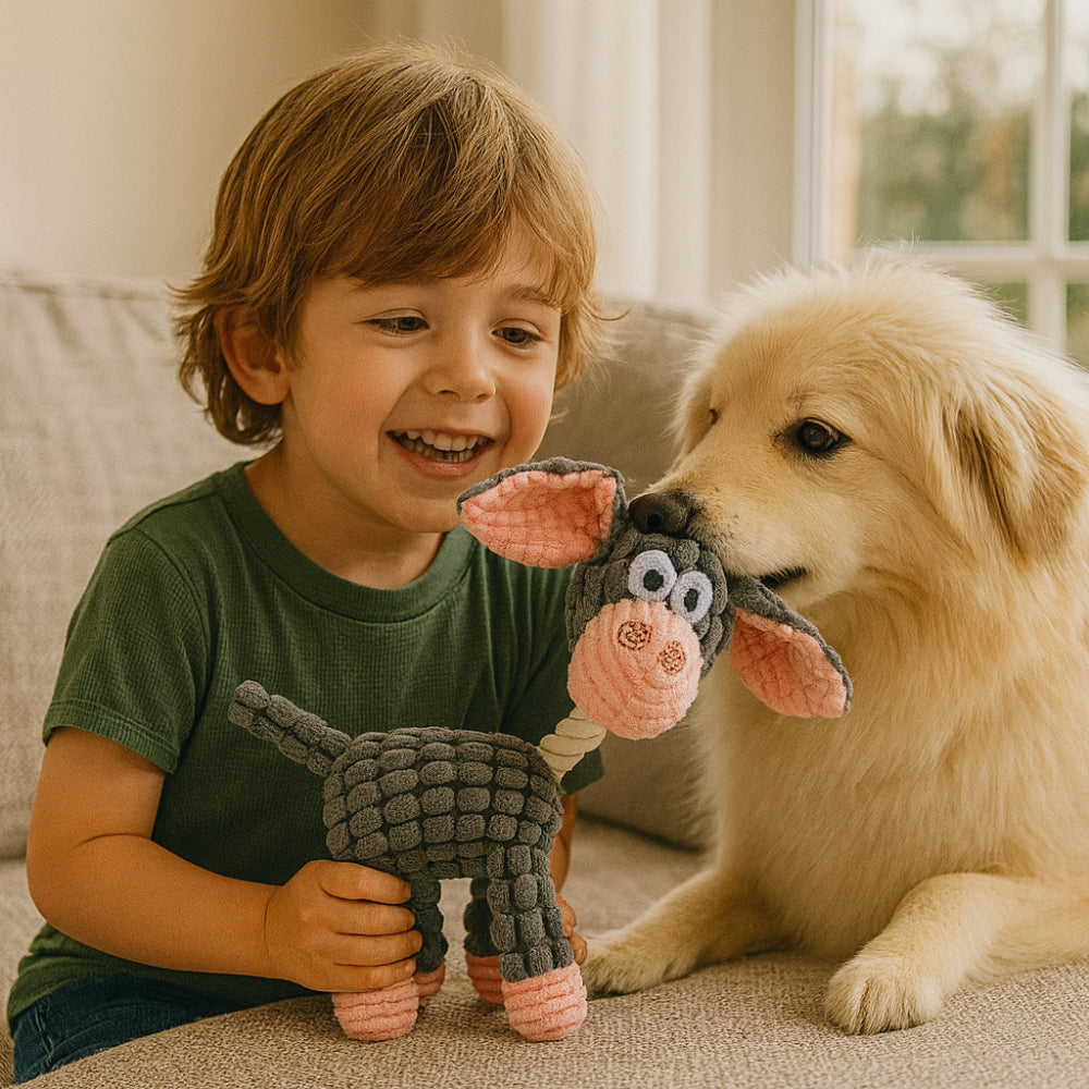 Brinquedo para cachorro corda animal com apito