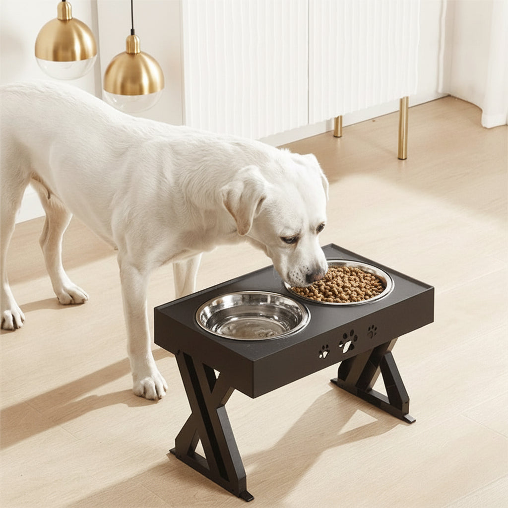 Comedouro Elevado e Ajustável para Cães e Pets