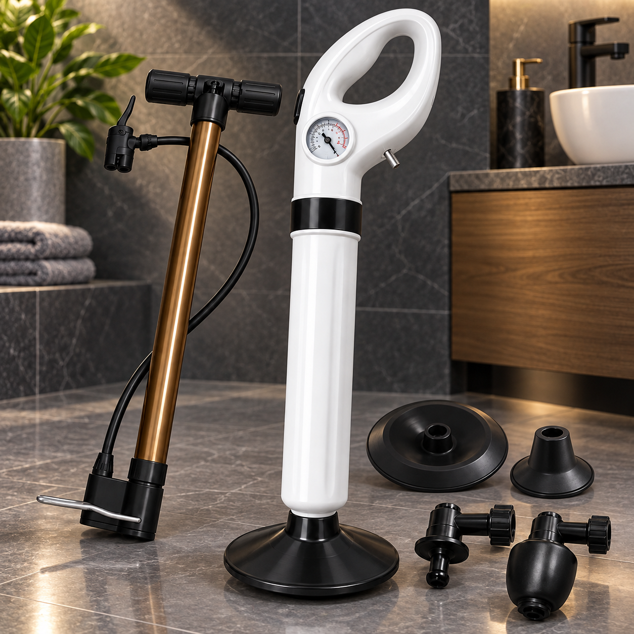 Kit de Ferramentas Desentupidoras com Sistema de Limpeza de Alta Pressão