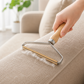 Removedor de Pelos Durável com Cerdas de Metal Escova Manual para Tecidos