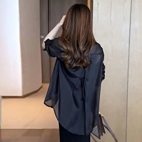 Plain Silk Chiffon Shirt