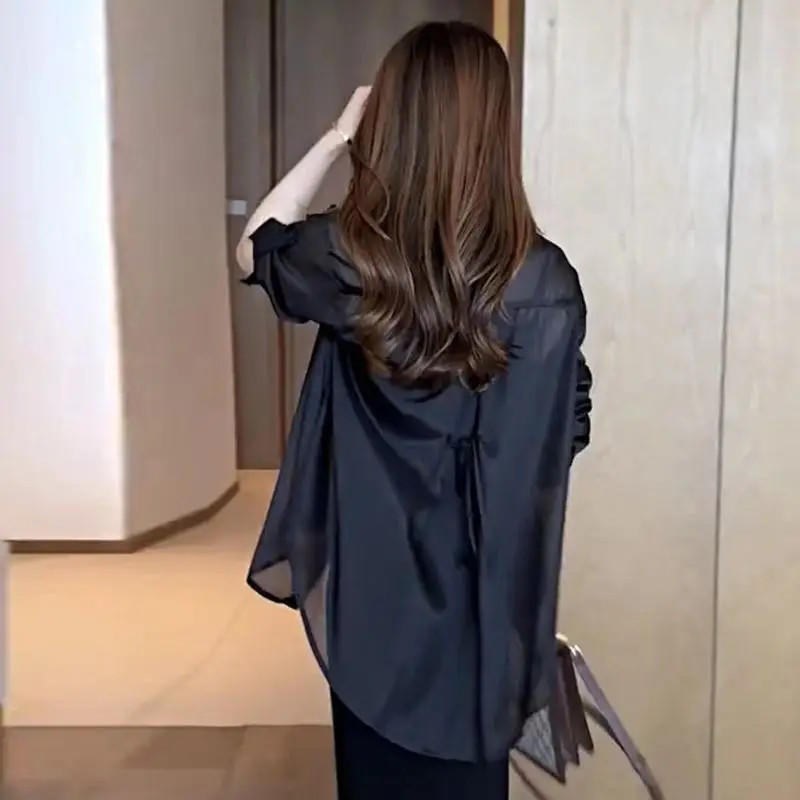 Plain Silk Chiffon Shirt