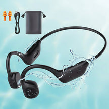 Fones de ouvido esportivos de condução óssea sem fio com carregamento USB e design open-ear