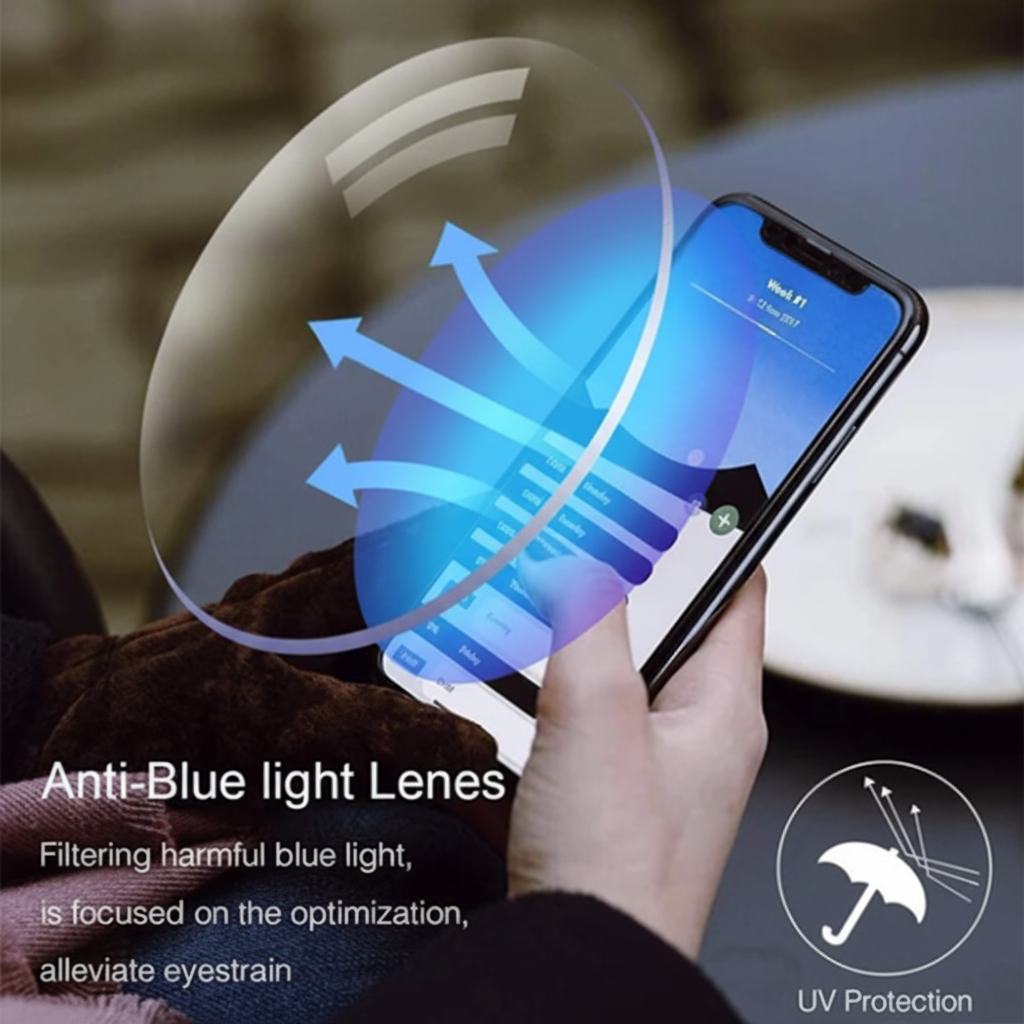 Óculos de Leitura Progressivos Sem Aro com Bloqueio de Luz Azul