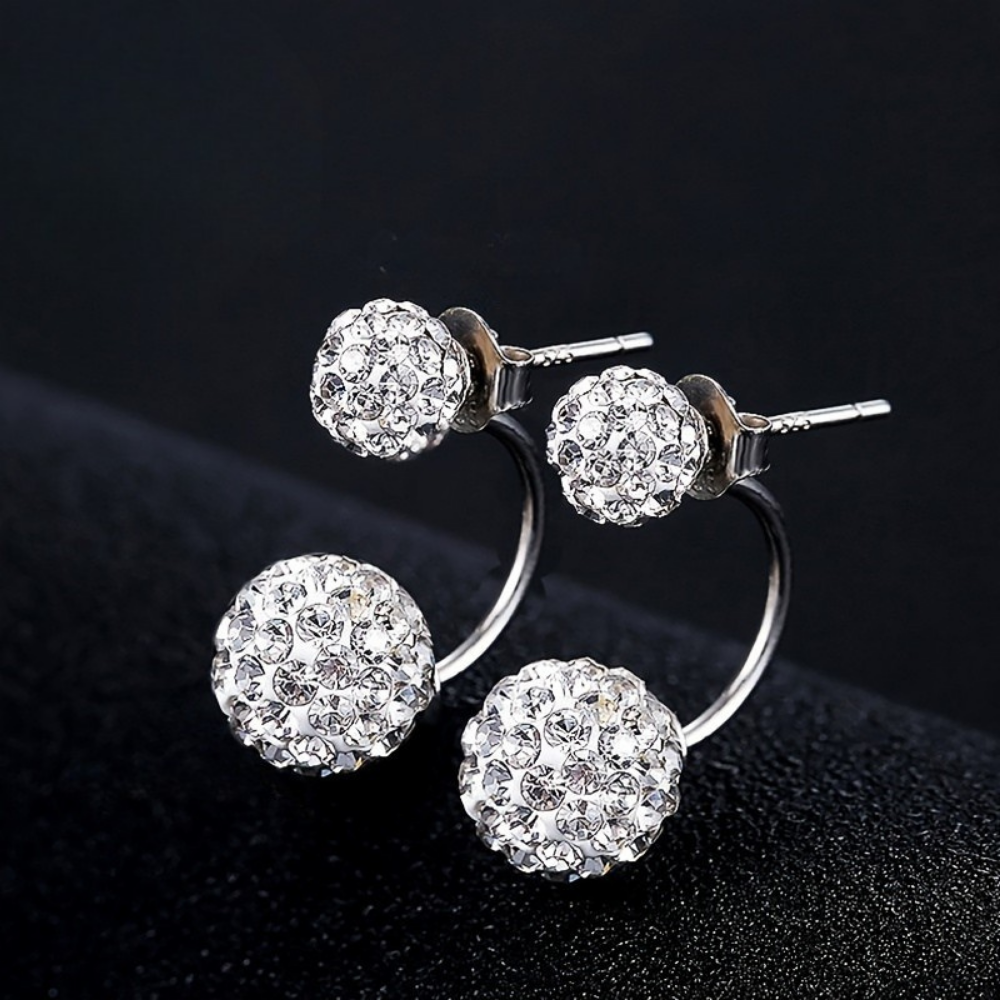 Brincos de Prata 925 com Zircônia em Formato de Flor - Presente de Dia das Mães