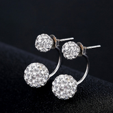 Brincos de Prata 925 com Zircônia em Formato de Flor - Presente de Dia das Mães
