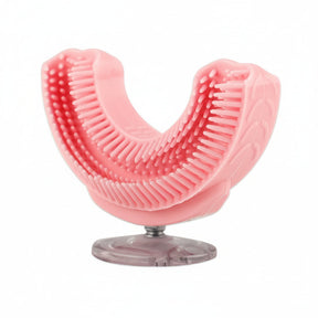 Escova de Dente Elétrica Infantil Sônica de Silicone em Formato U Automática