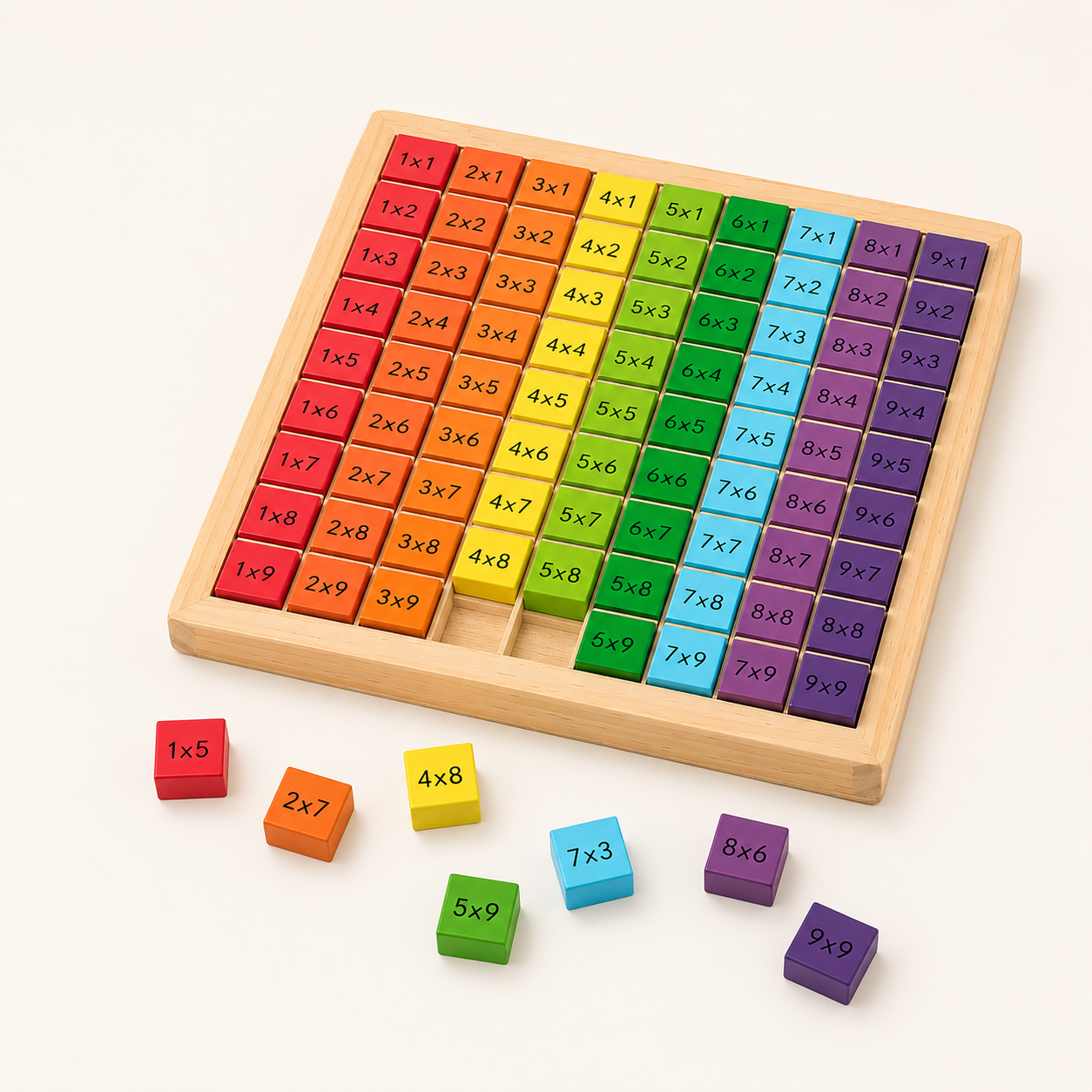 Brinquedo Educativo Tabuleiro de Aprendizagem de Multiplicação para Crianças
