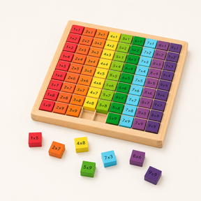 Brinquedo Educativo Tabuleiro de Aprendizagem de Multiplicação para Crianças