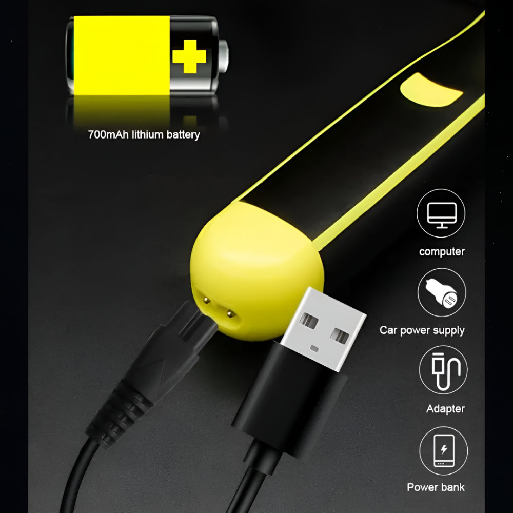 Barbeador Elétrico e Aparador de Pelos Corporais Recarregável via USB