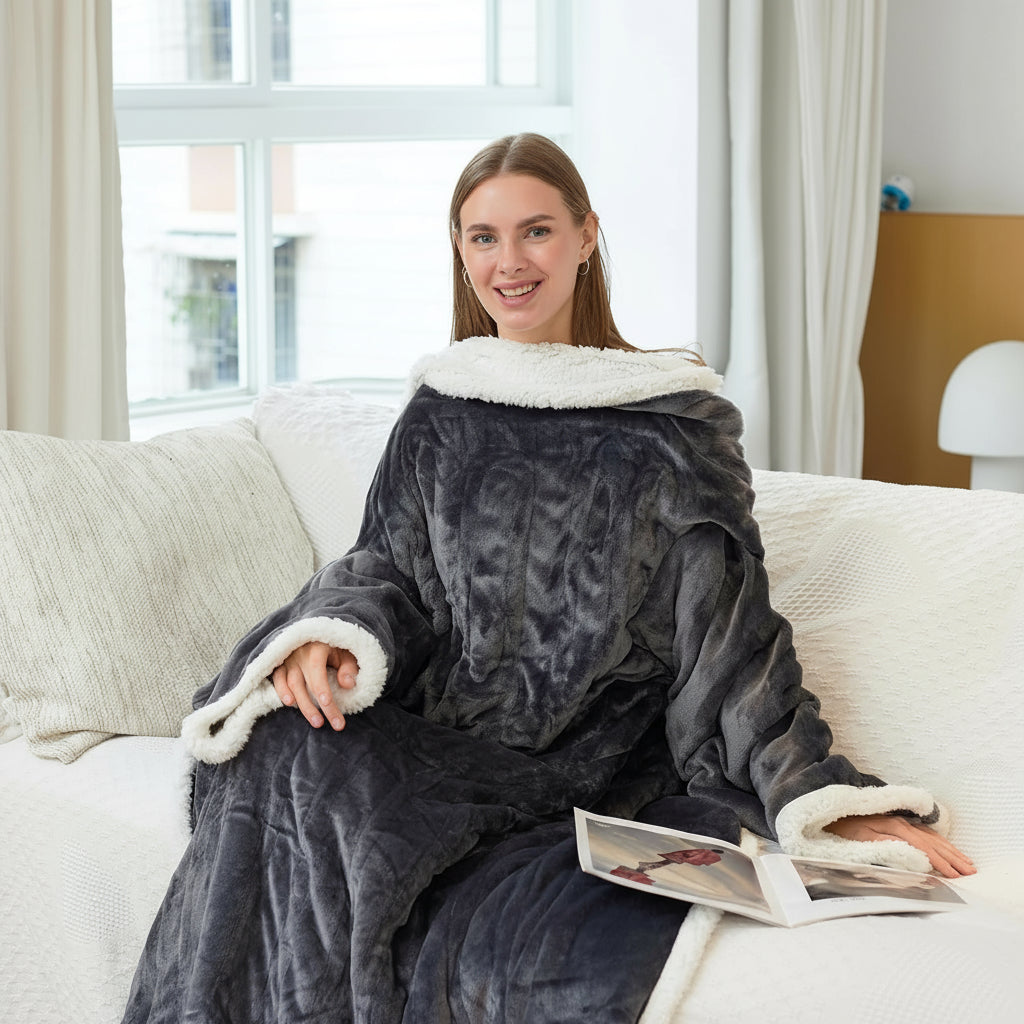Cobertor Elétrico de Inverno Vestível para Adultos