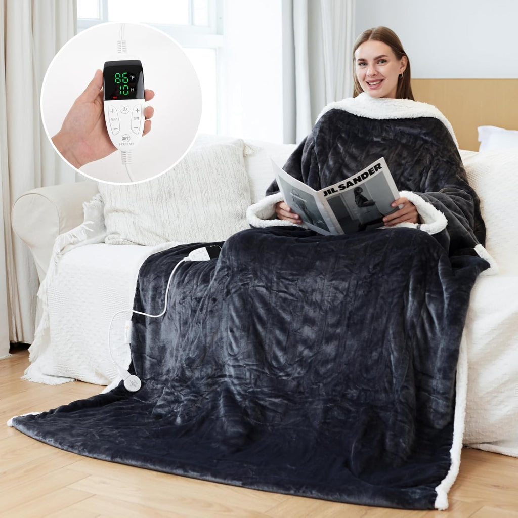 Cobertor Elétrico de Inverno Vestível para Adultos