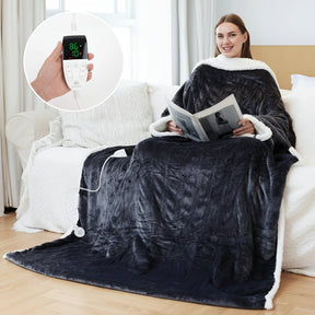 Cobertor Elétrico Vestível de Sherpa Fleece para Adultos
