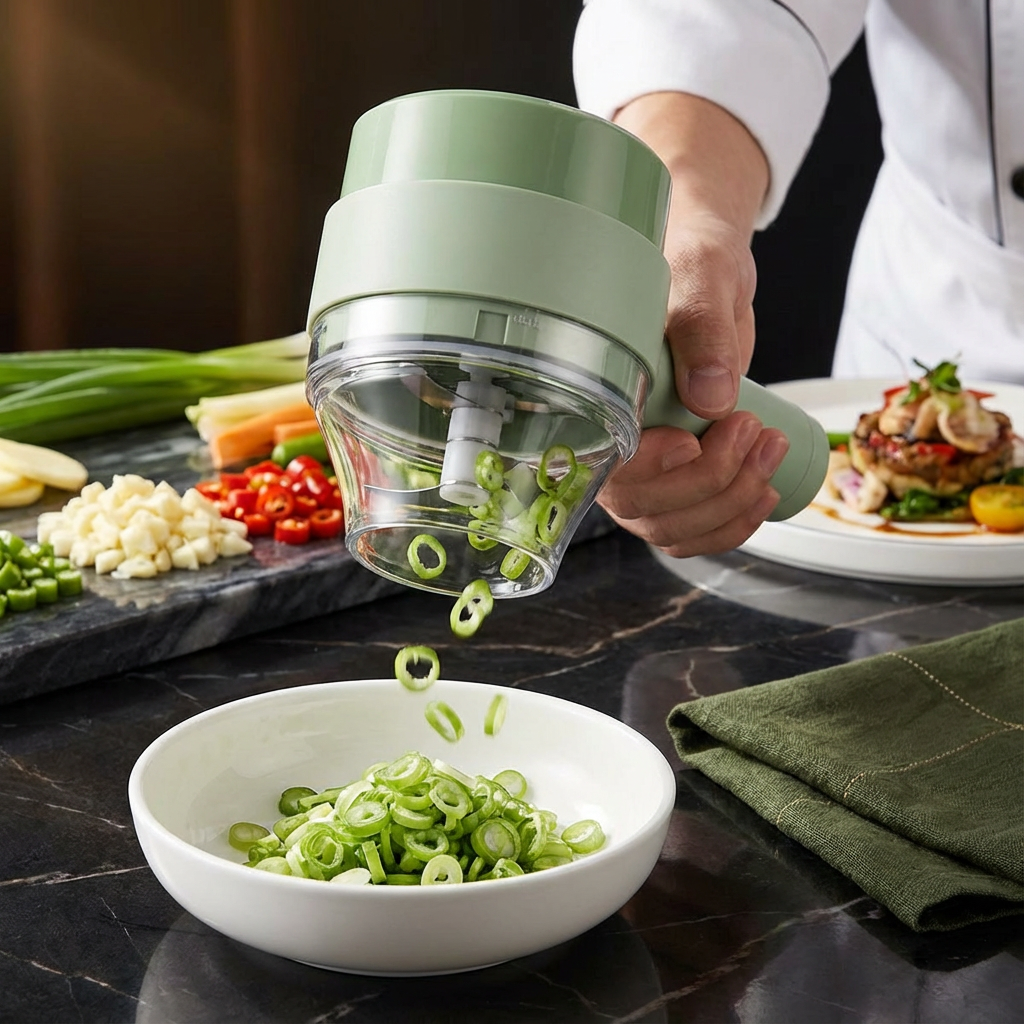Processador de Alimentos Elétrico Sem Fio Triturador de Vegetais