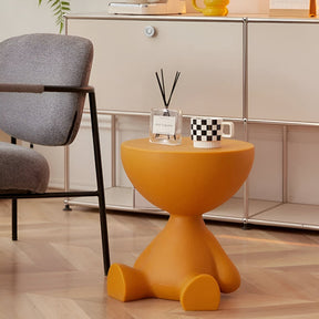 Mesa de Centro Redonda Estilo Banco de Apoio Moderno