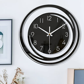 Sorana Wall Clock | Modern Black Acrylic Scandinavian Design
