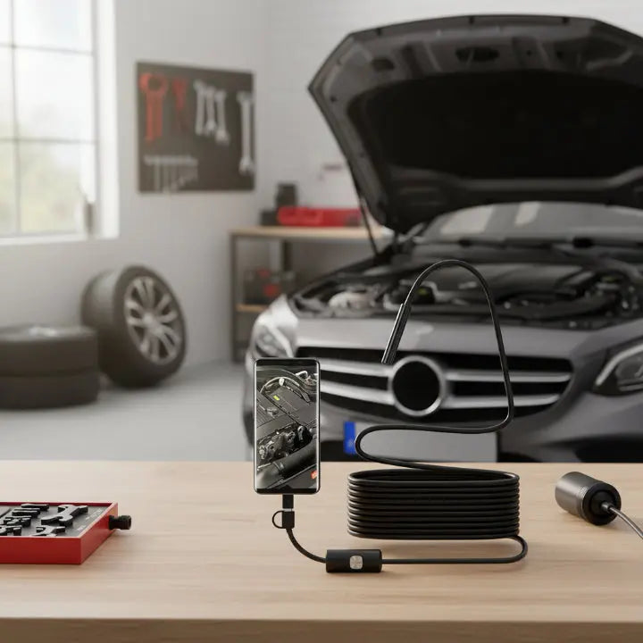Câmera Endoscópica HD – Inspeção Plug & Play para Tubulações e Paredes