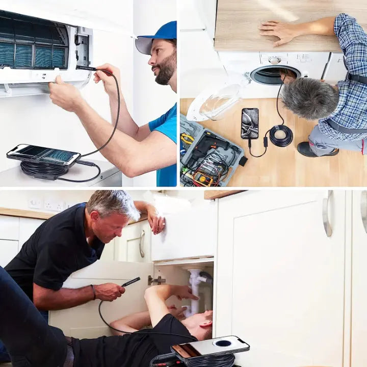 Câmera Endoscópica HD – Inspeção Plug & Play para Tubulações e Paredes