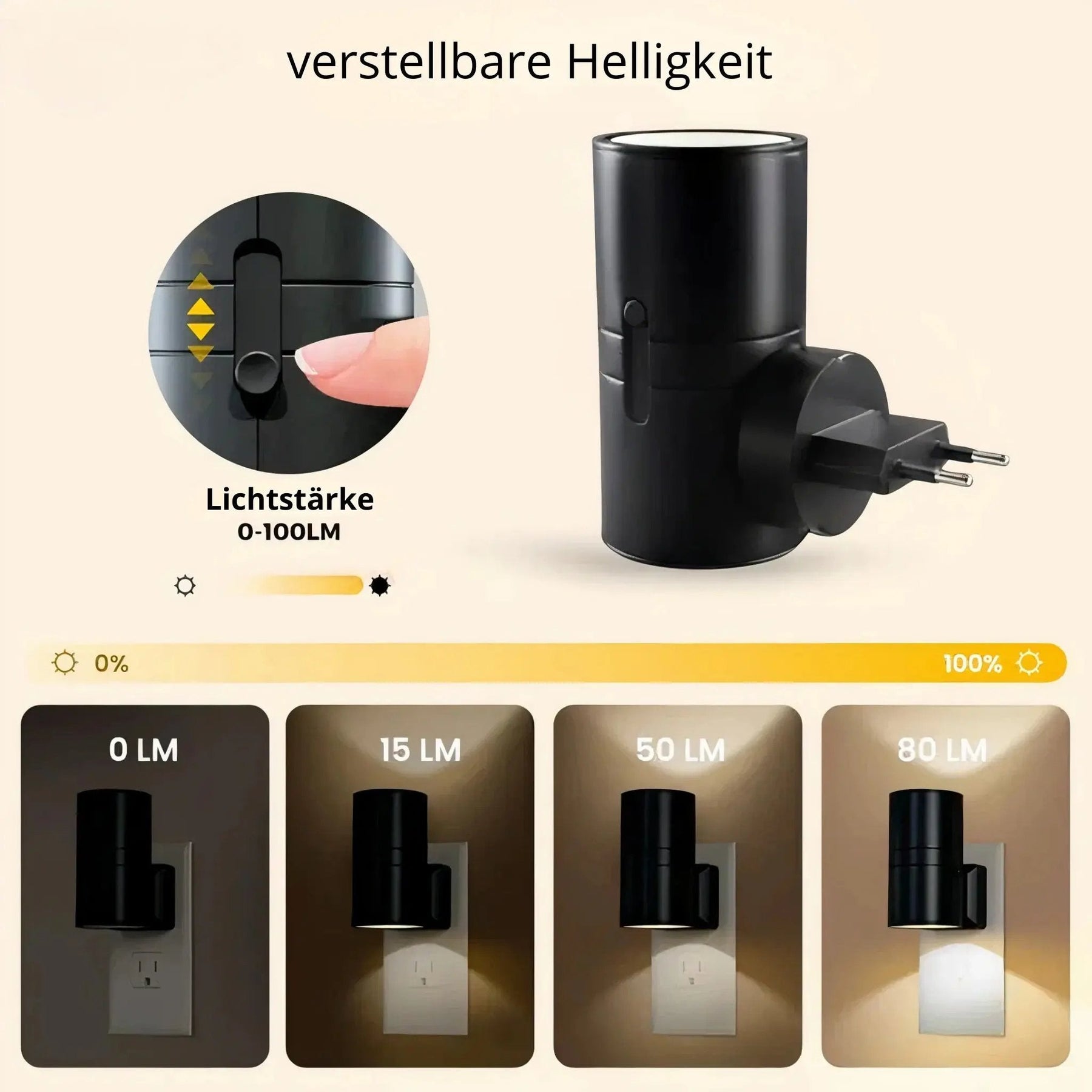 Luz Noturna LED de Tomada – Sensor de Anoitecer, Brilho Aconchegante e Eficiente em Energia