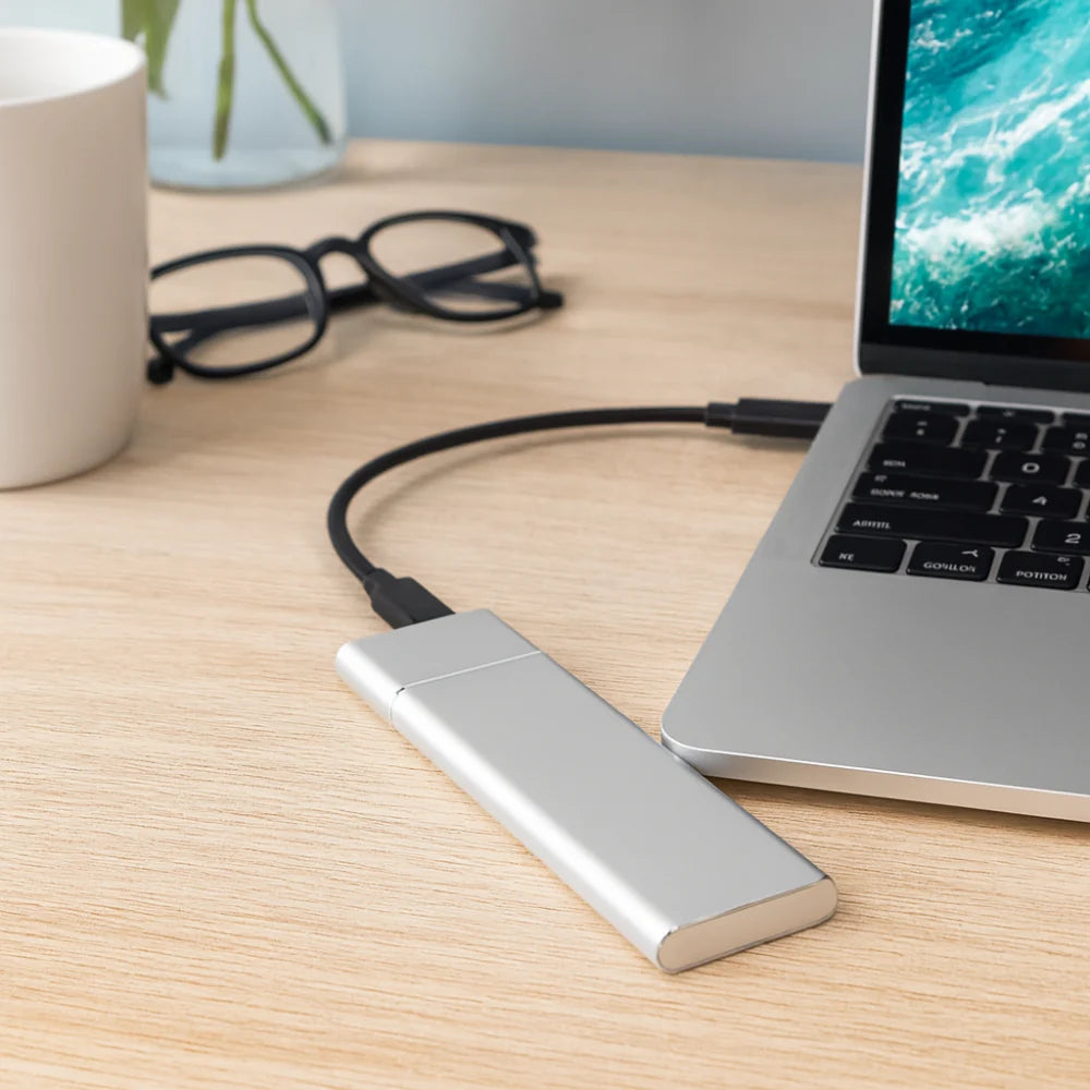HD Externo Portátil USB de Alumínio com Design Slim de Armazenamento