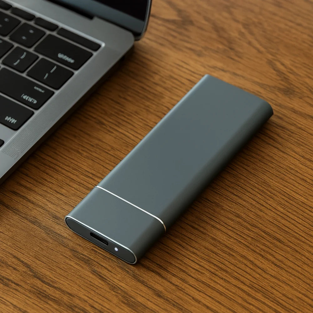 HD Externo Portátil USB de Alumínio com Design Slim de Armazenamento