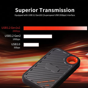 External Hard Drive Portable SSD Compact Data Backup Storage