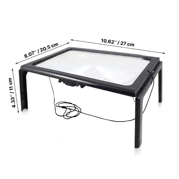 Lupa de 3x para leitura com luz LED