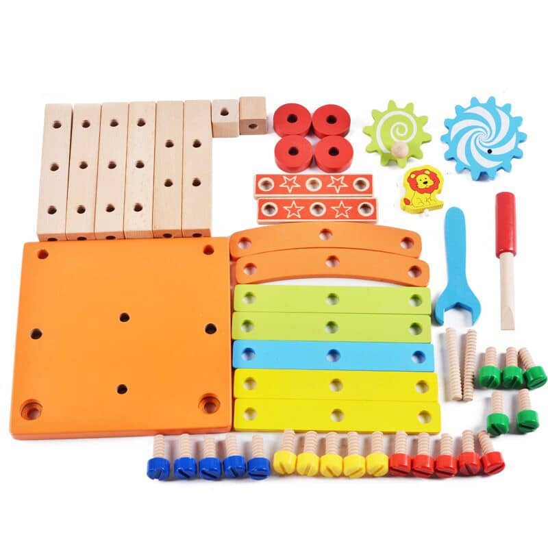 Brinquedos Educativos Montessori de Madeira para Crianças em Idade Pré-escolar