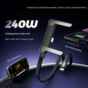 Charging Cable Phone Holder 240W Plastic Fast Charging Stand