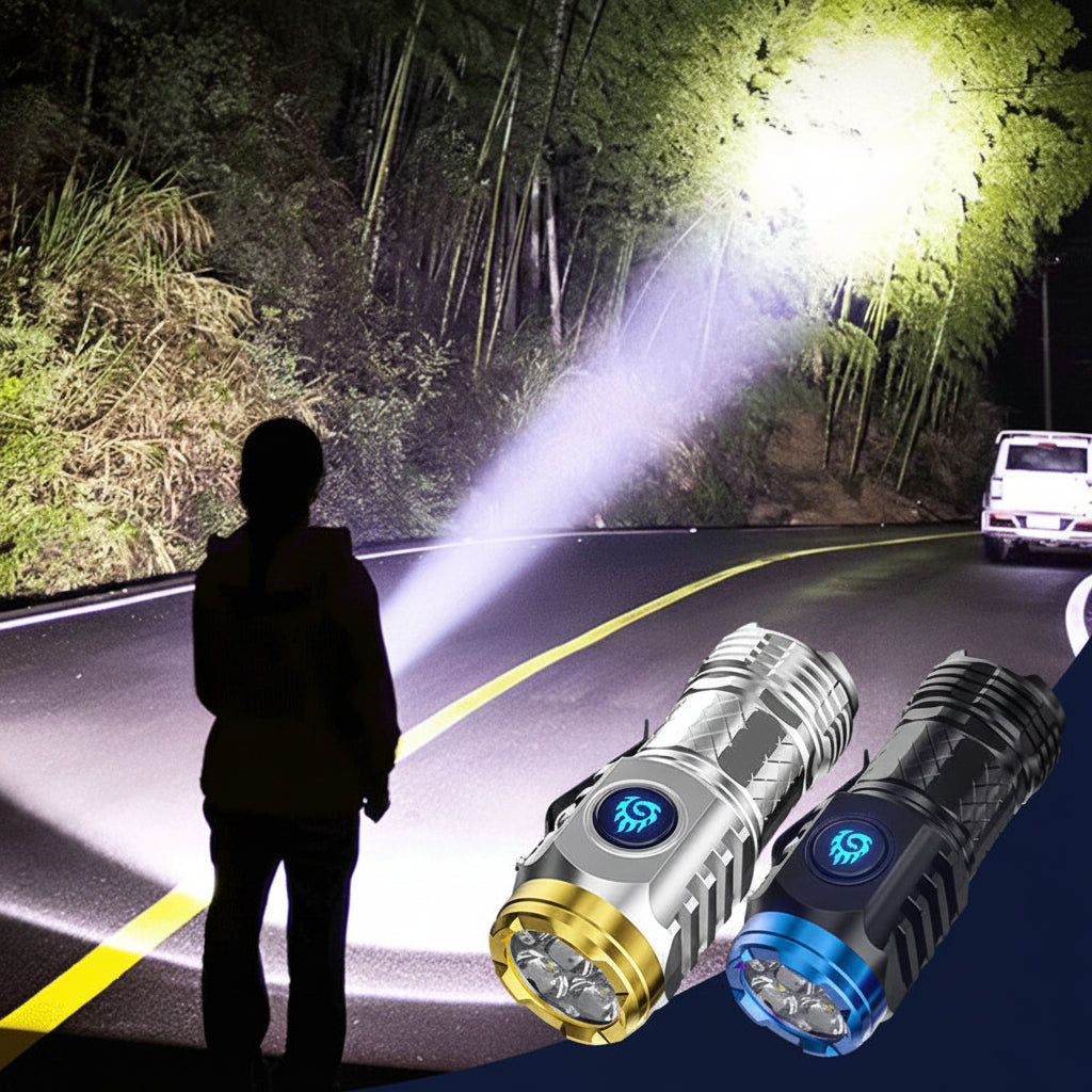 Mini Lanterna LED Compacta Recarregável à Prova d'Água de Mão