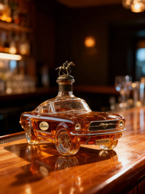 Decanter de Whisky Carro Mustang – Item de Colecionador em Vidro para Bar Residencial e Presente