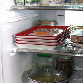 Bandeja de Armazenamento de Alimentos Reutilizável com Vedação Elástica para Frescor na Cozinha