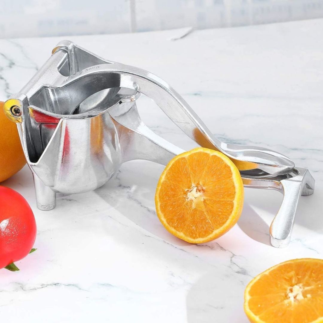 Espremedor de Frutas Cítricas Manual em Aço Inoxidável para Suco Fresco
