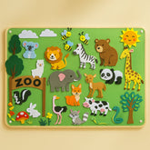 Quadro de Feltro para Decoração de Parede - Display Interativo de Aprendizado Infantil
