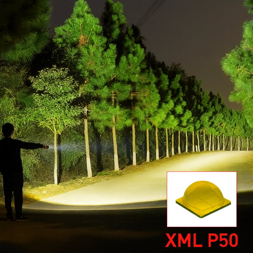 Lanterna LED Recarregável de Mão para Uso Externo