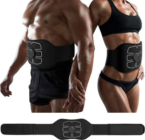 EMS Abdominal Belt - 6 Training Modes, USB Rechargeable Muscle Stimulator
