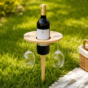 Mesa de Vinho Dobrável Portátil para Piquenique ao Ar Livre