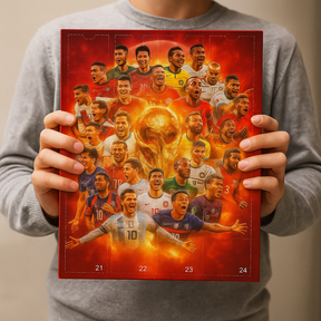 Conjunto de Colecionador de Figuras do Calendário do Advento de Futebol de Brinquedo
