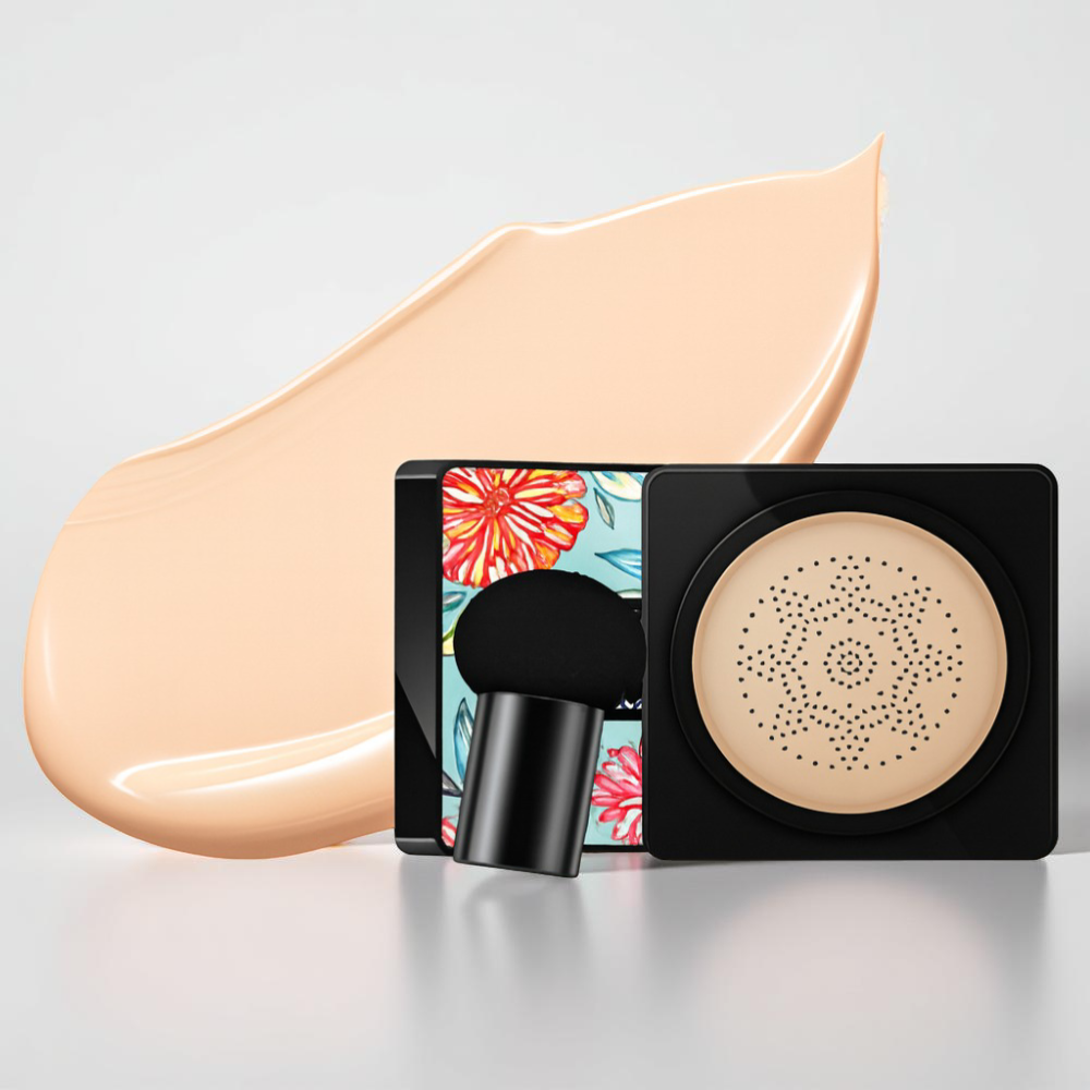Base Cushion de Cobertura Natural com Aplicador para Rosto