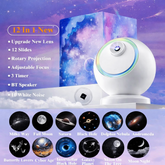 Projetor de Estrelas Bluetooth Luminária Galaxy LED Rotativa