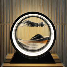Quicksand Moving Sand Art Lamp – 3D moving quicksand sand art – Gold Agate, 12 inch – image 8